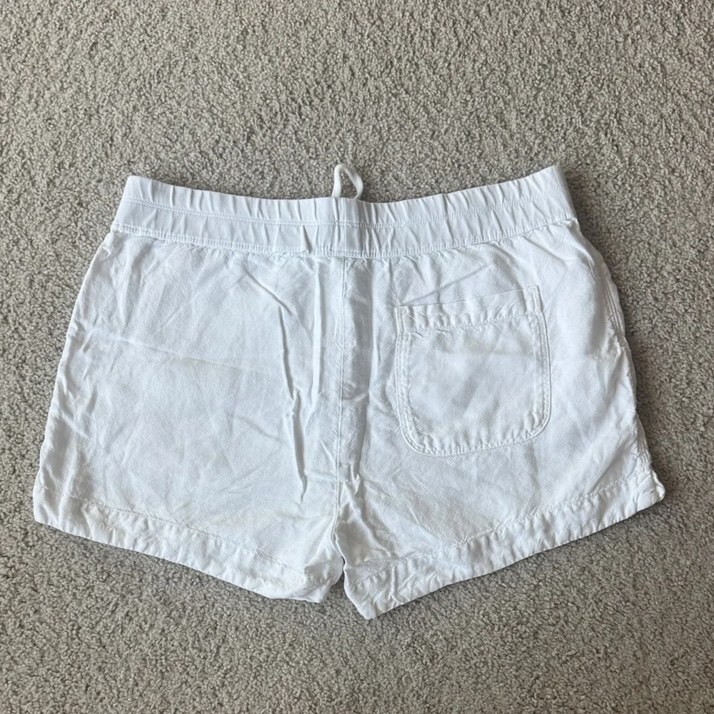 James Perse White 100% Cotton Drawstring Shorts - Women’s Size 8 / 3